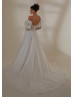 Beaded Ivory Lace Tulle Corset Back Fairytale Wedding Dress